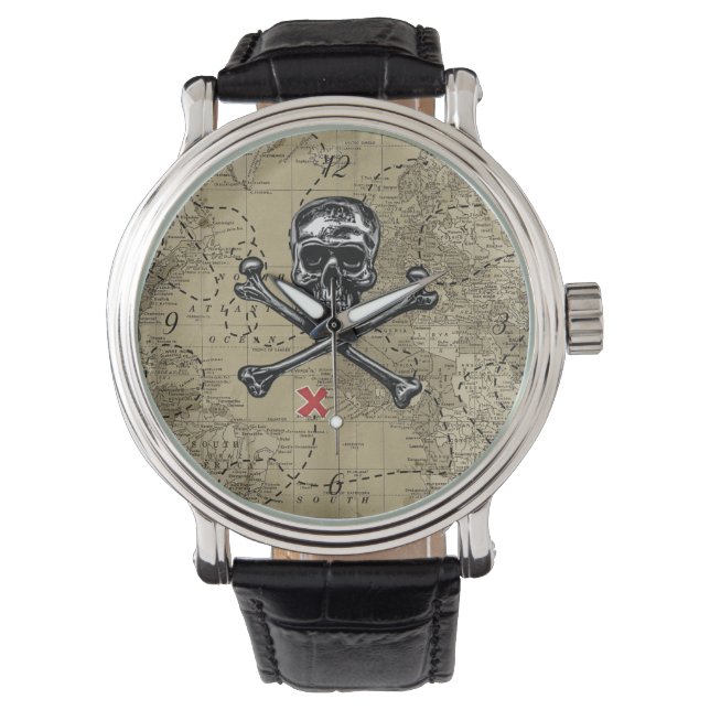 Reloj De Pulsera Control de mapas piratas (Anverso)