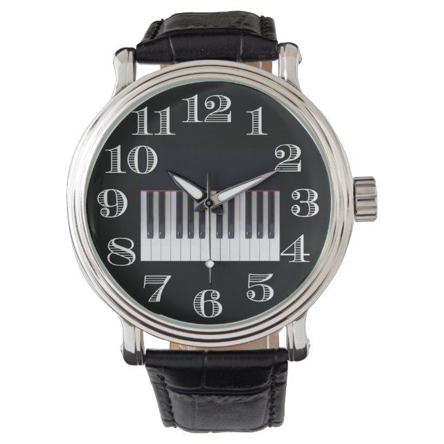 Reloj De Pulsera Control de teclado de piano (Anverso)