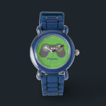 Reloj De Pulsera Controlador de videojuegos verde<br><div class="desc">Este divertido reloj cuenta con un ilustracion vectorial fresco de un controlador de videojuegos y se puede personalizar con el nombre,  el monograma,  el original o cualquier texto de su elección para un regalo perfecto para el personalizado.</div>