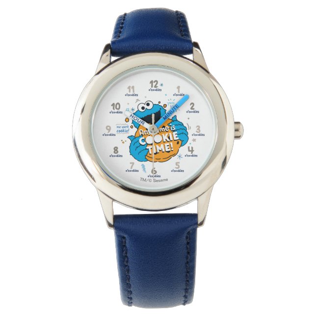 Reloj De Pulsera Cookie Monster | En cualquier momento es hora de g (Anverso)