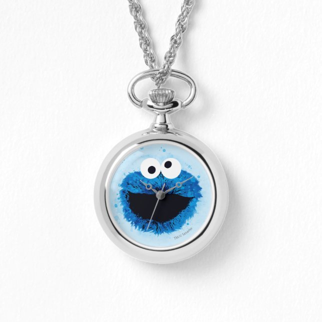 Reloj De Pulsera Cookie Monster | Tendencia acuarela (Anverso)