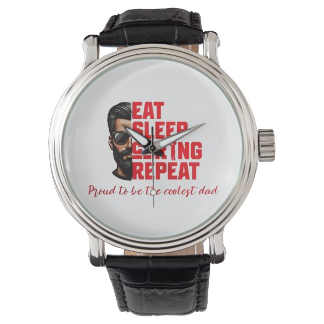 Reloj De Pulsera Cool Dad T-shirt Design (Anverso)