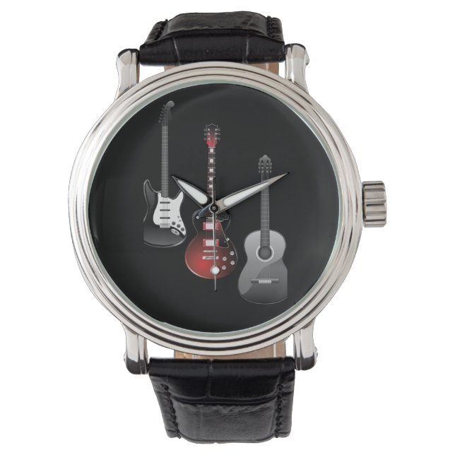 Reloj De Pulsera Cool Electric Guitars for Music Lovers Custom Gift (Anverso)