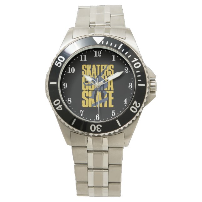 Reloj De Pulsera Cool Skateboarders word art  (Anverso)