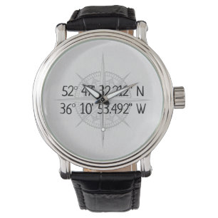 Reloj De Pulsera Coordenadas del hogar GPS de la brújula