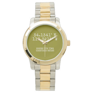 Reloj De Pulsera Coordenadas GPS personalizadas