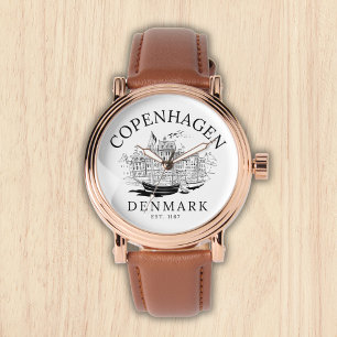 Reloj De Pulsera Copenhagen Denmark vintage Landscape