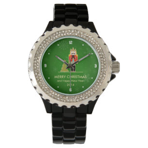 Reloj De Pulsera Copo de nieve del navidad - saludo del día de