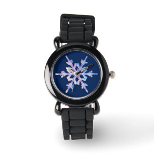 Reloj De Pulsera Copo de nieve irlandés con azul oscuro