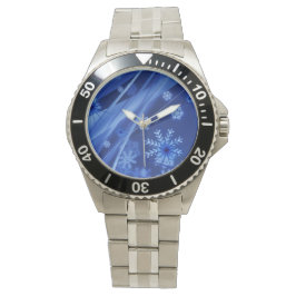 Reloj De Pulsera Copos de nieve azules