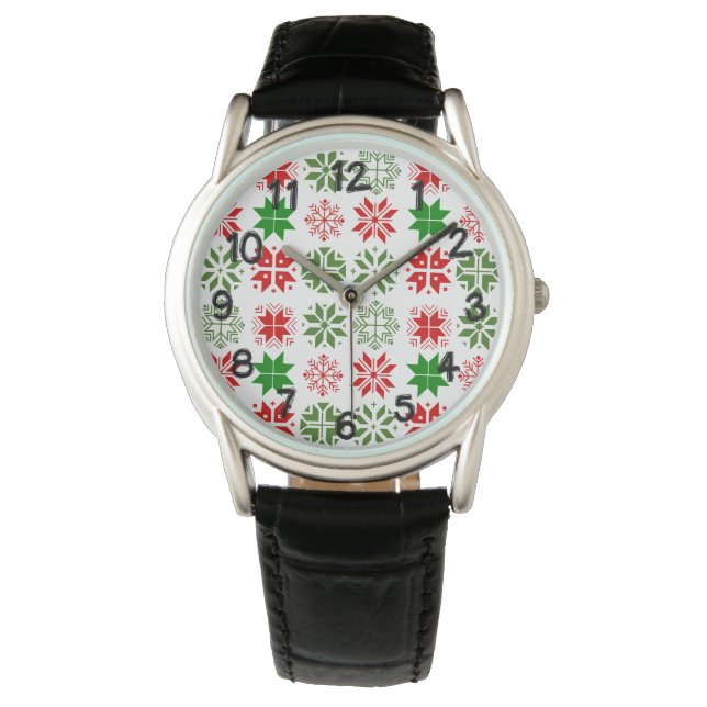 Reloj De Pulsera Copos de nieve escandinavos (Anverso)