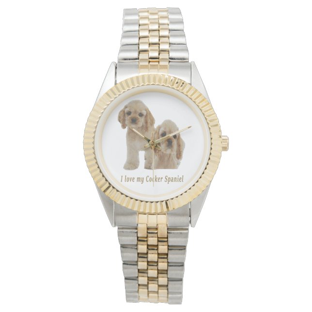 Reloj De Pulsera coqueteo spaniels (Anverso)