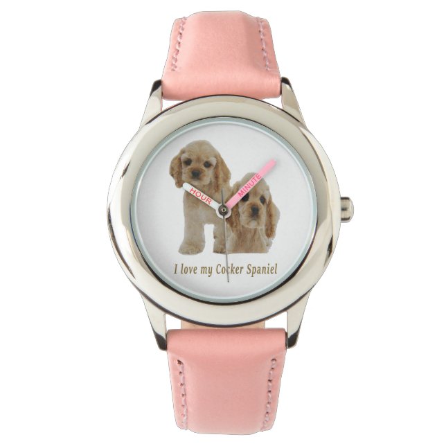 Reloj De Pulsera coqueteo spaniels (Anverso)