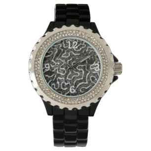 Reloj De Pulsera Coral blanco y negro II Resumen Foto de la natural