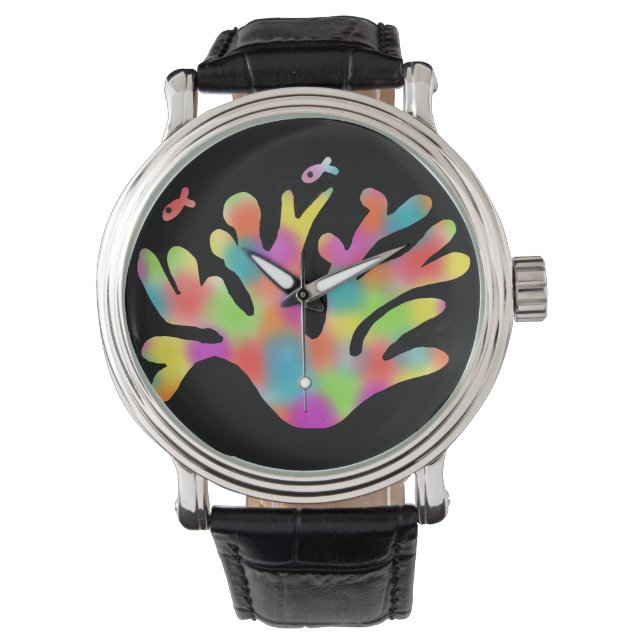 Reloj De Pulsera coral neón  (Anverso)