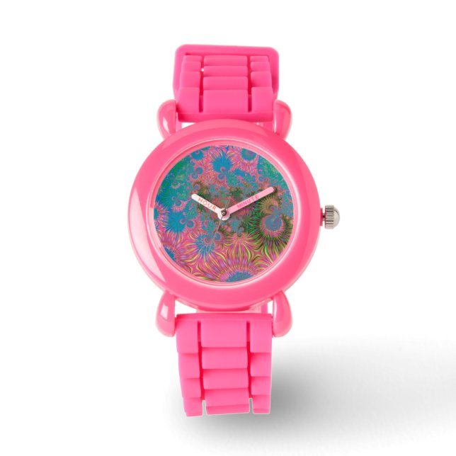 Reloj De Pulsera Corales de Arte Abstracto (Anverso)