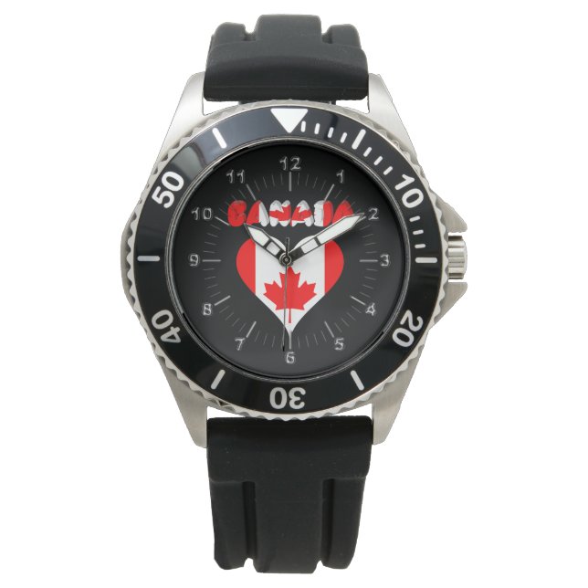 Reloj De Pulsera Corazón canadiense (Anverso)