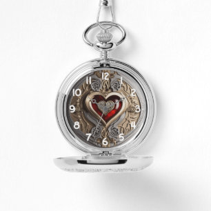 Reloj De Pulsera Corazón de Amor Steampunk Atemporal