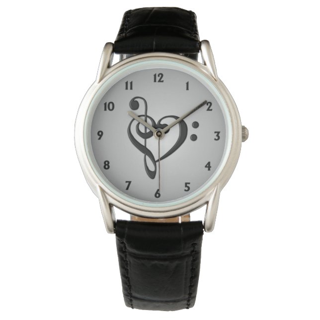 Reloj De Pulsera Corazón de diseño musical (Anverso)