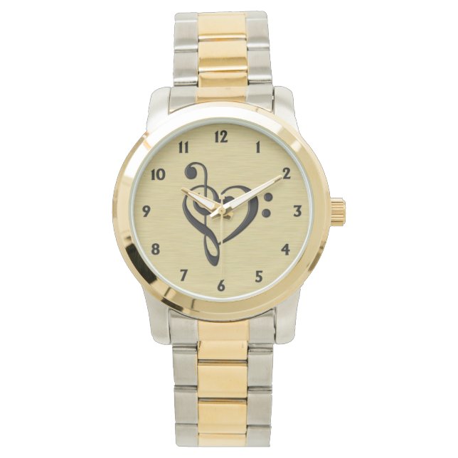 Reloj De Pulsera Corazón de diseño musical (Anverso)