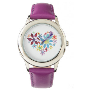 Reloj De Pulsera Corazón de flores