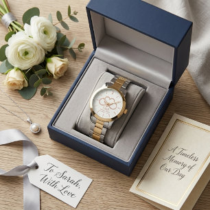 Reloj De Pulsera Corazón de Infinito Personalizado para Aniversario