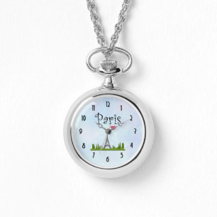 Reloj De Pulsera Corazón de París con la Torre Eiffel