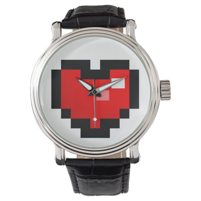 RELOJ DE PULSERA CORAZÓN DE PÍXEL (Anverso)
