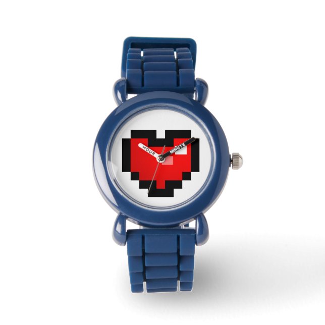 RELOJ DE PULSERA CORAZÓN DE PÍXEL (Anverso)