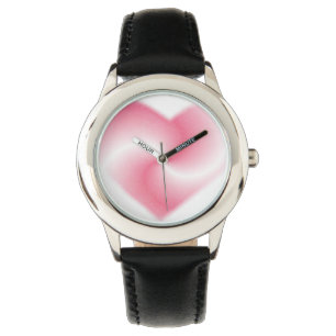 Reloj De Pulsera Corazón De Swirl Rosado