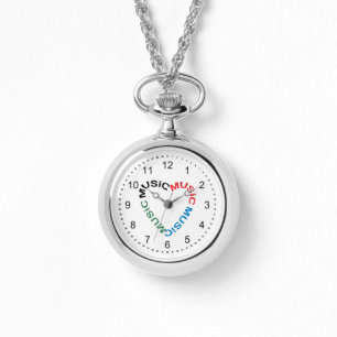 Reloj De Pulsera Corazón de texto musical