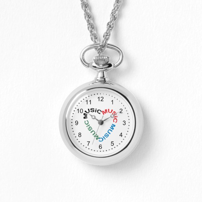 Reloj De Pulsera Corazón de texto musical (Anverso)
