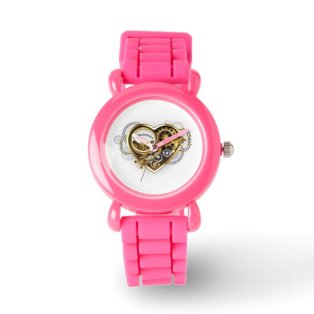 Reloj De Pulsera Corazón de vapor con un manómetro (Anverso)