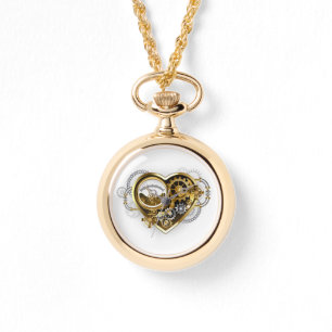 Reloj De Pulsera Corazón de vapor con un manómetro