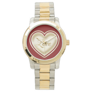 Reloj De Pulsera Corazón del amor con el amor de la palabra