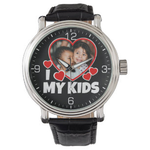 Reloj De Pulsera Corazón, foto personalizada de mis hijos