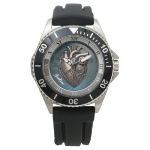 Reloj De Pulsera Corazón Humano Mecánico Steampunk