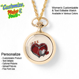 Reloj De Pulsera Corazón Mágico Oro Necklace Ver Cara Beige