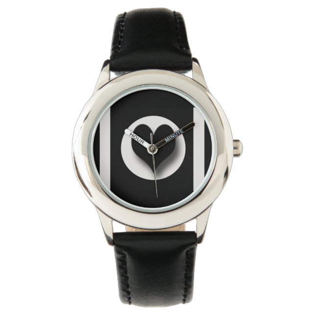 Reloj De Pulsera Corazón negro 2 (Anverso)
