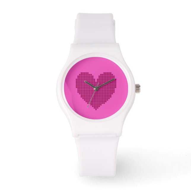 Reloj De Pulsera Corazón pixelado (Anverso)