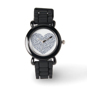 Reloj De Pulsera Corazón plateado