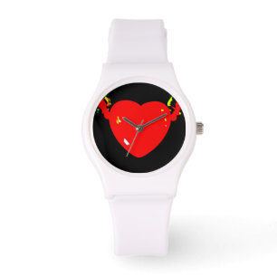 Reloj De Pulsera Corazón Rojo
