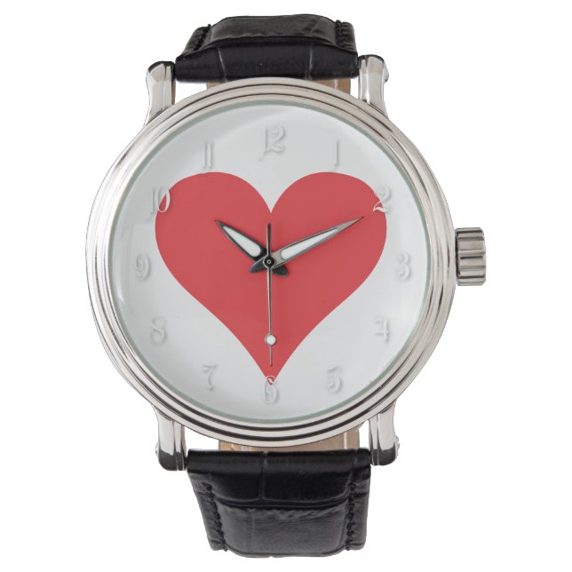Reloj De Pulsera Corazón rojo (Anverso)