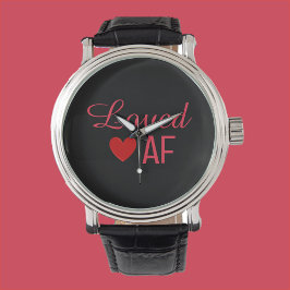 Reloj De Pulsera Corazón Rojo Cute Amante AF