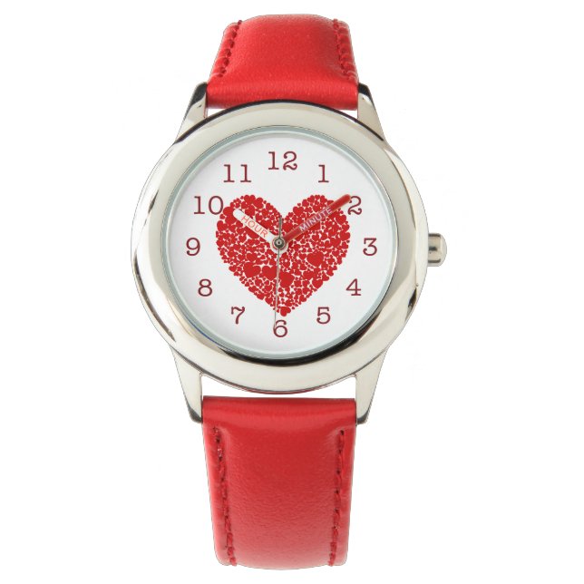 Reloj De Pulsera Corazón/Rojo de San Valentín (Anverso)
