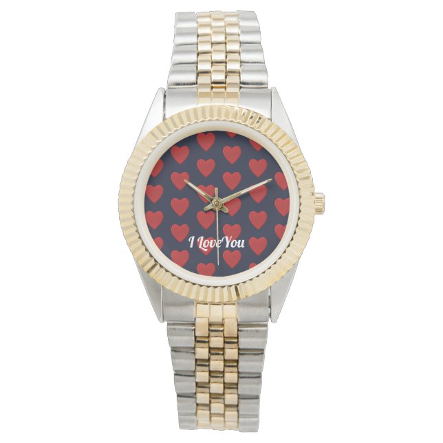 Reloj De Pulsera Corazón Rojo, personalizar (Anverso)