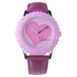 Reloj De Pulsera Corazón rosa personalizado