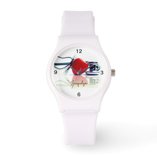 Reloj De Pulsera Corazón y estetioscopio (Anverso)