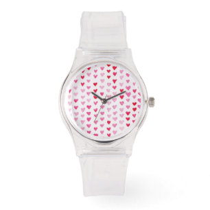 Reloj De Pulsera Corazones de la acuarela