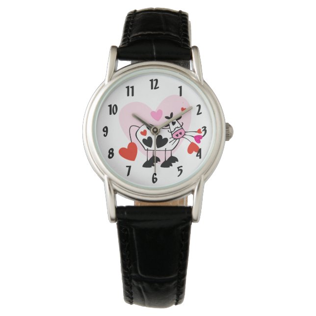 Reloj De Pulsera Corazones de vaca (Anverso)